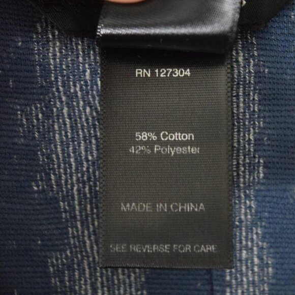 ALI MILES ABSTRACT VERTICAL STRIPE CREAM BLUE COWL NECK SWEATER - Picture 8 of 8